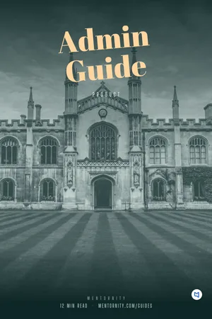 Film-style poster for the guide: Admin Guide