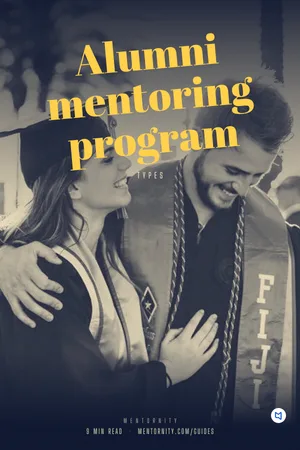 Film-style poster for the guide: Alumni mentoring program