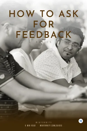Film-style poster for the guide: How to ask for feedback