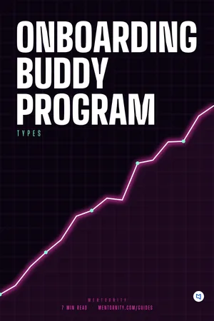 Film-style poster for the guide: Onboarding buddy program