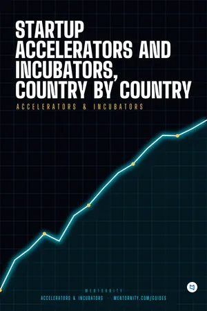 Film-style poster for the guide: Startup accelerators and incubators, country by country
