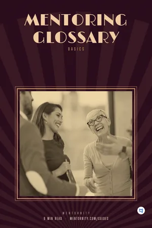Film-style poster for the guide: Mentoring Glossary