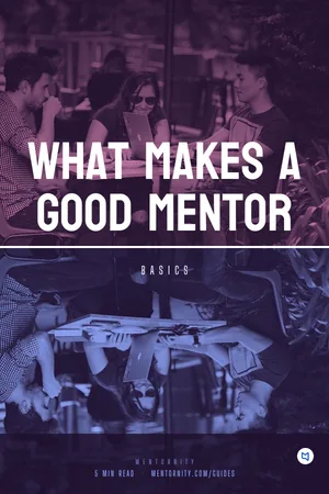 Film-style poster for the guide: What Makes a Good Mentor