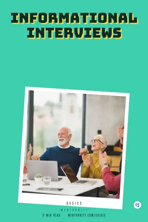 Film-style poster for the guide: Informational interviews