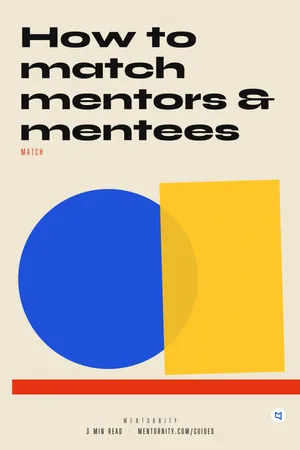 Film-style poster for the guide: How to match mentors & mentees