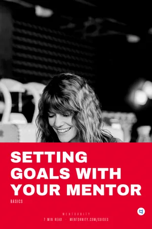 Film-style poster for the guide: Setting Goals With Your Mentor