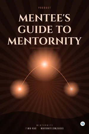 Film-style poster for the guide: Mentee's Guide to Mentornity