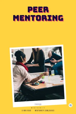 Film-style poster for the guide: Peer mentoring