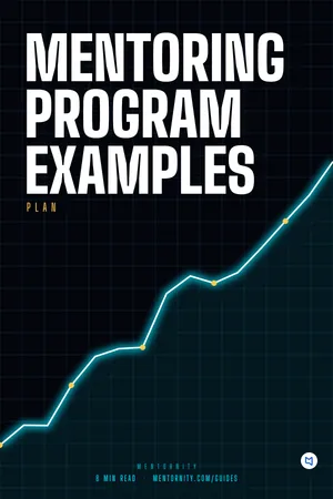 Film-style poster for the guide: Mentoring program examples