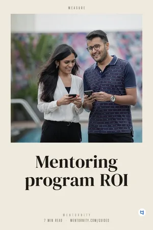 Film-style poster for the guide: Mentoring program ROI