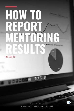 Film-style poster for the guide: How to report mentoring results