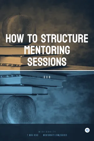 Film-style poster for the guide: How to structure mentoring sessions
