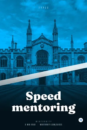 Film-style poster for the guide: Speed mentoring
