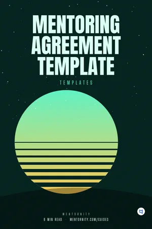 Film-style poster for the guide: Mentoring agreement template