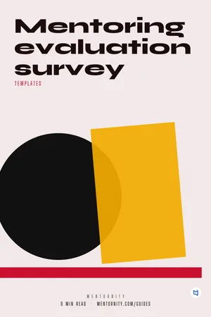 Film-style poster for the guide: Mentoring evaluation survey