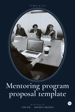 Film-style poster for the guide: Mentoring program proposal template