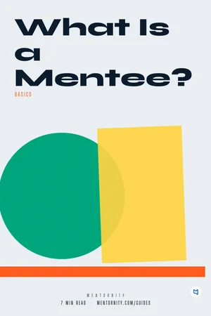 Film-style poster for the guide: What Is a Mentee?