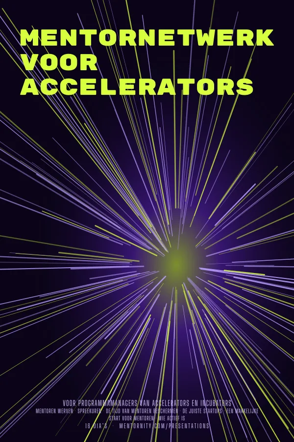 Filmposter voor de presentatie Mentornetwerk voor accelerators