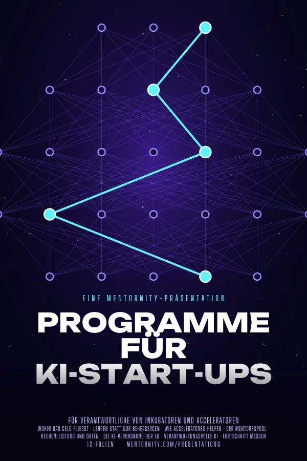 Filmplakat zur Präsentation Programme für KI-Start-ups