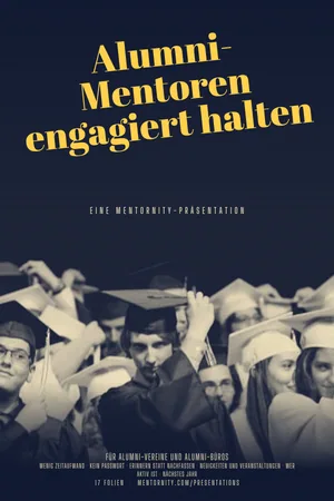 Filmplakat der Präsentation: Alumni-Mentoren engagiert halten