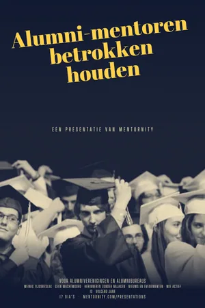 Filmposter van de presentatie: Alumni-mentoren betrokken houden