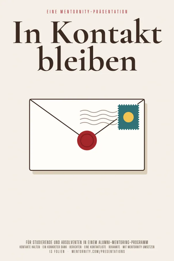 Filmplakat zur Präsentation In Kontakt bleiben