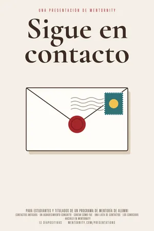 Póster de la presentación: Guía del mentee: Sigue en contacto