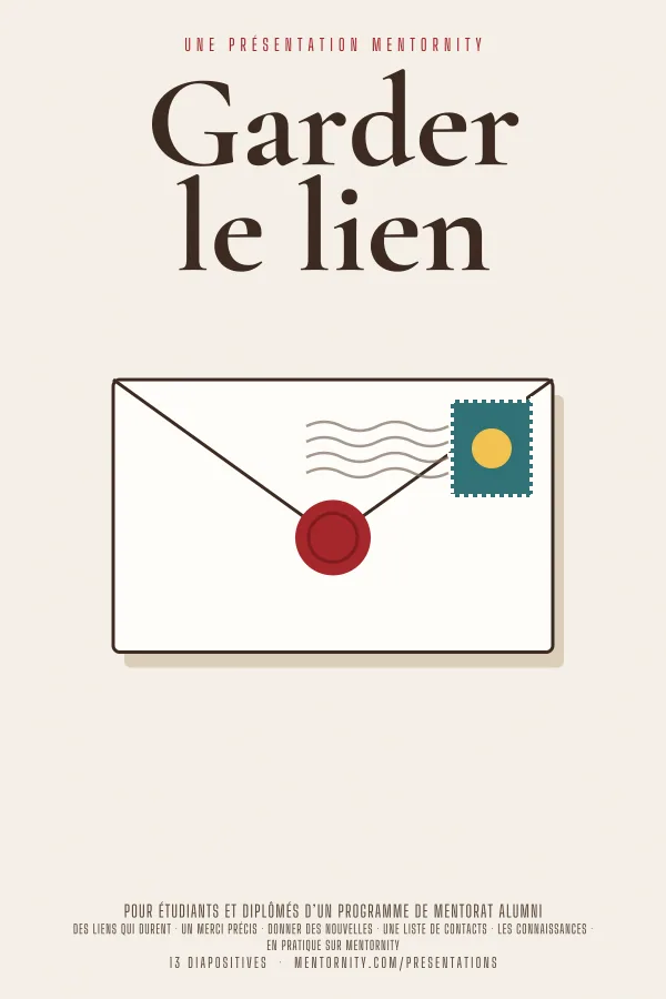 Affiche de film de la présentation Garder le lien