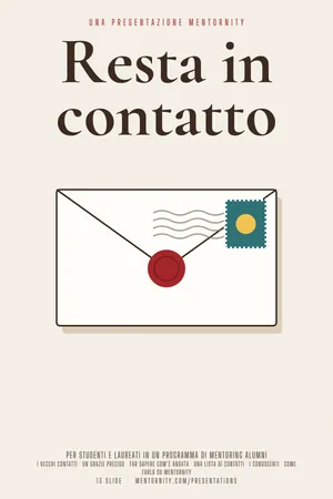 Locandina della presentazione: Guida per mentee: Resta in contatto