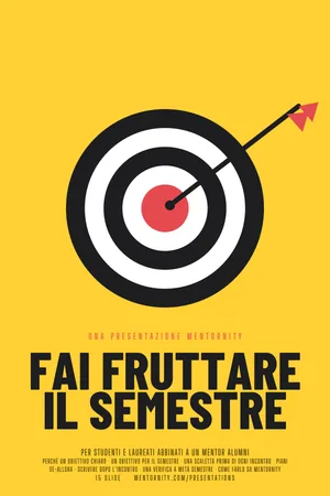 Locandina della presentazione: Guida per mentee: Fai fruttare il semestre