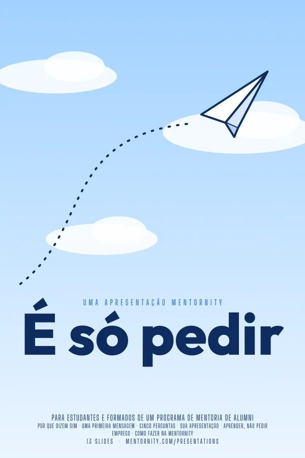 Pôster em estilo de cinema da apresentação É só pedir