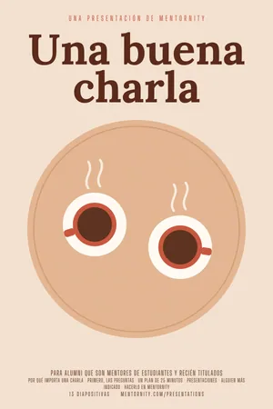Póster de la presentación: Guía del mentor: Una buena charla