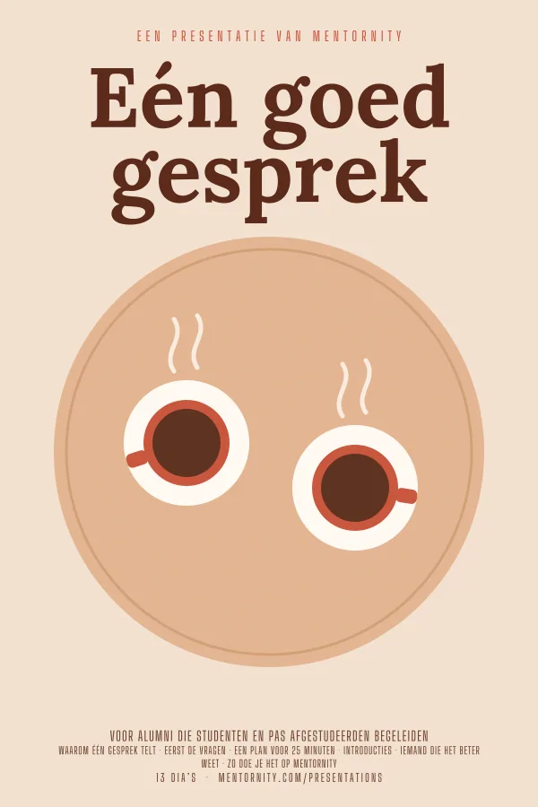 Filmposter voor de presentatie Eén goed gesprek
