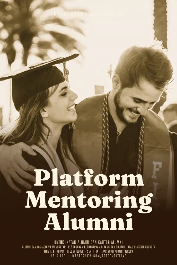 Poster bergaya film untuk presentasi Platform Mentoring Alumni