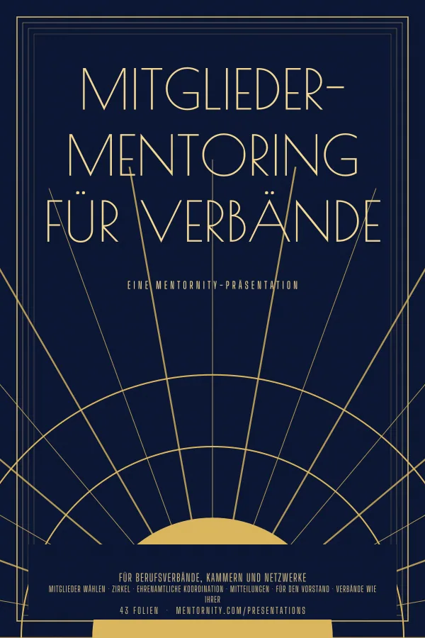 Filmplakat zur Präsentation Mitglieder-Mentoring für Verbände