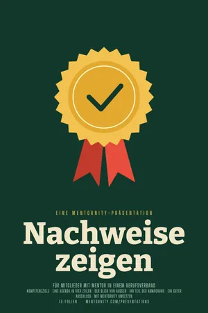 Filmplakat der Präsentation: Mentee-Leitfaden: Nachweise zeigen