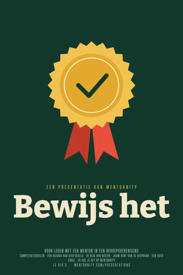 Filmposter voor de presentatie Bewijs het