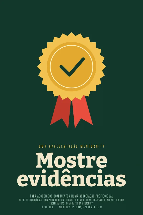 Pôster em estilo de cinema da apresentação Mostre evidências