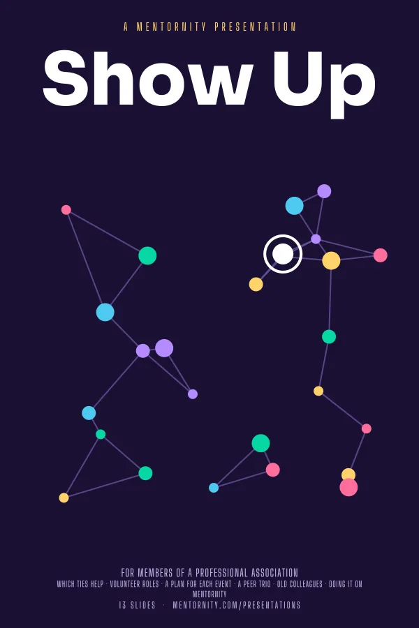 Film-style poster for the Show Up presentation