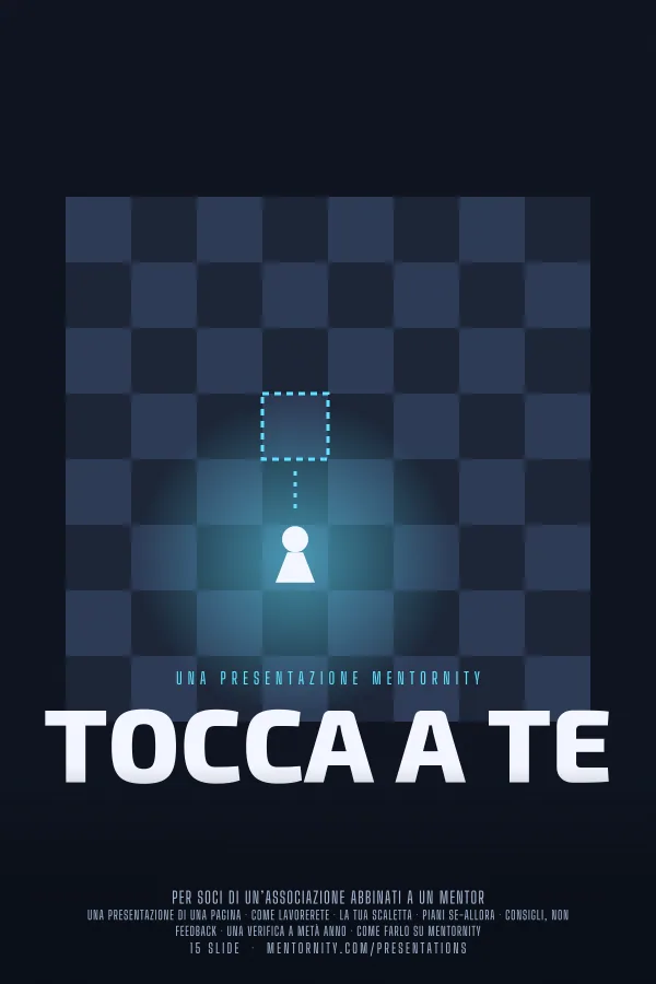 Locandina in stile film della presentazione Tocca a te