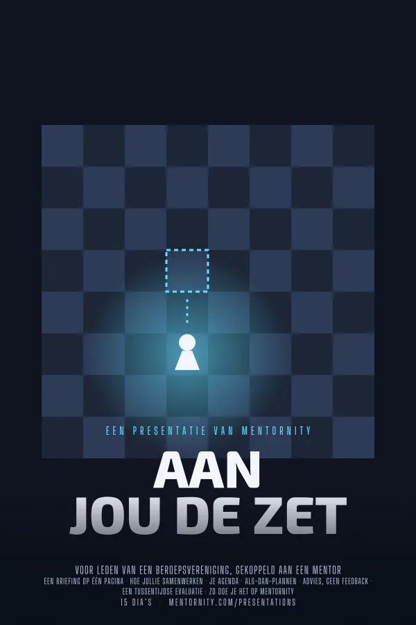Filmposter voor de presentatie Aan jou de zet