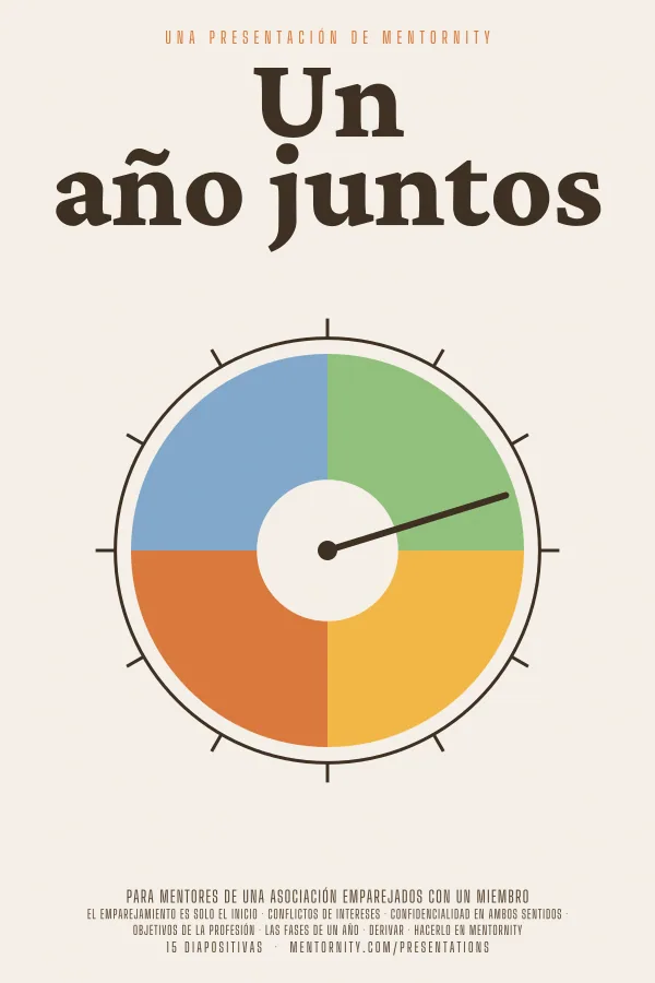 Póster de estilo cinematográfico de la presentación Un año juntos