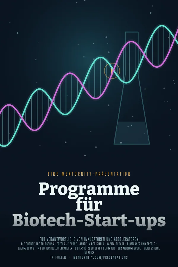 Filmplakat zur Präsentation Programme für Biotech-Start-ups