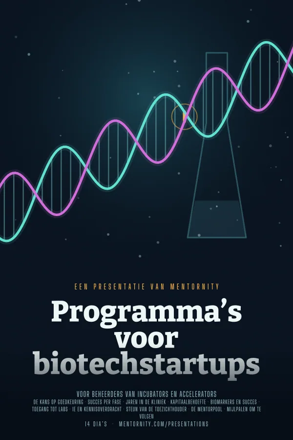 Filmposter voor de presentatie Programma’s voor biotechstartups
