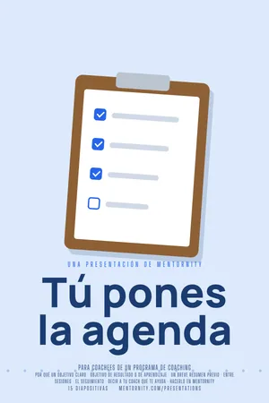 Póster de la presentación: Guía del coachee: Tú pones la agenda