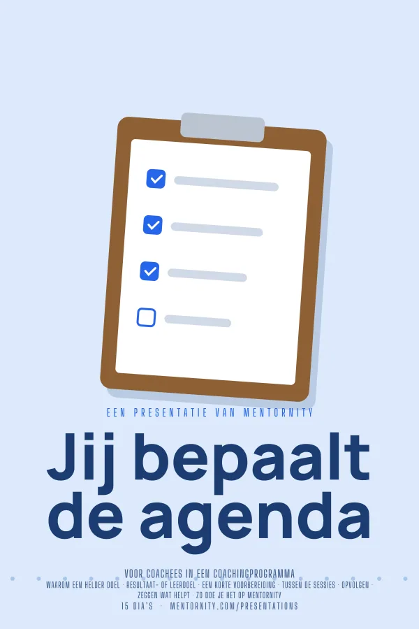 Filmposter voor de presentatie Jij bepaalt de agenda