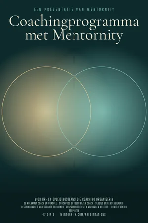 Filmposter van de presentatie: Coachingprogramma met Mentornity