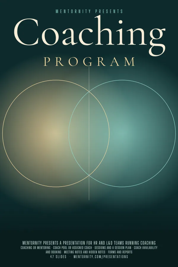 Film-style poster for the Coaching Program presentation