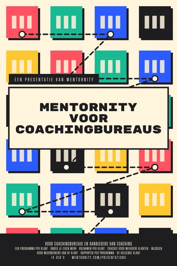 Filmposter voor de presentatie Mentornity voor coachingbureaus