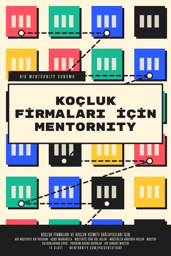 Koçluk Firmaları için Mentornity sunumu için film afişi tarzında görsel